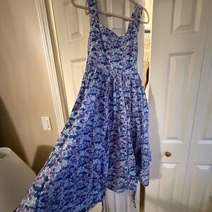 Floral Blue and Purple Dress